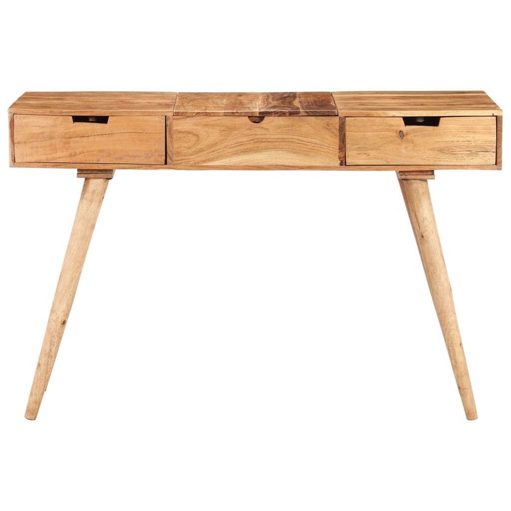 vidaXL Dressing Table with Mirror 112x45x76 cm Solid Acacia Wood