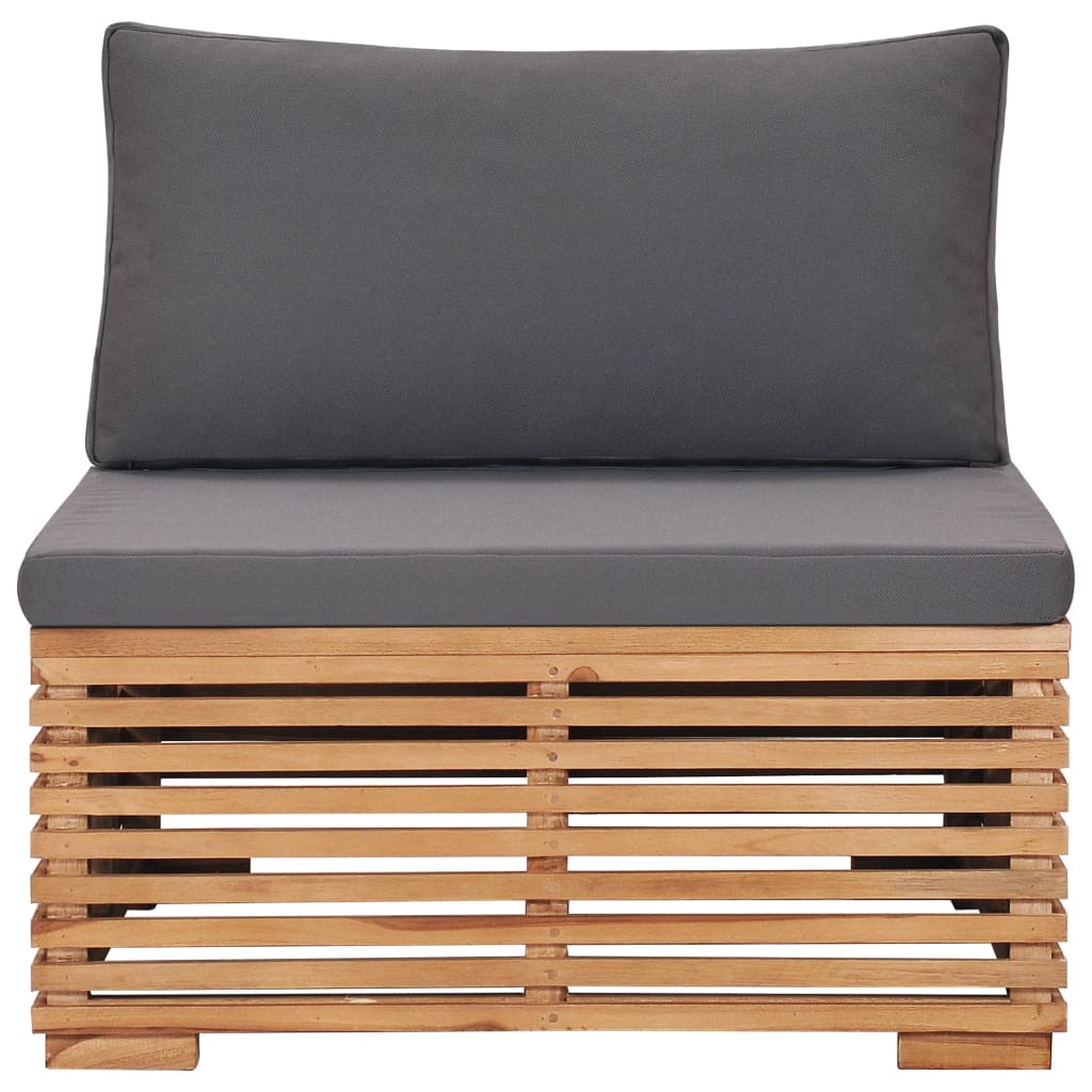 vidaXL 4 Piece Garden Lounge Set with Cushions Solid Teak Wood