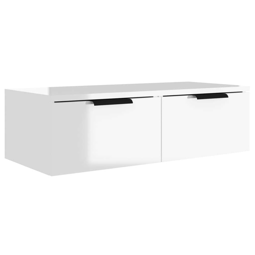 vidaXL Wall Cabinet High Gloss White 68x30x20 cm Engineered Wood