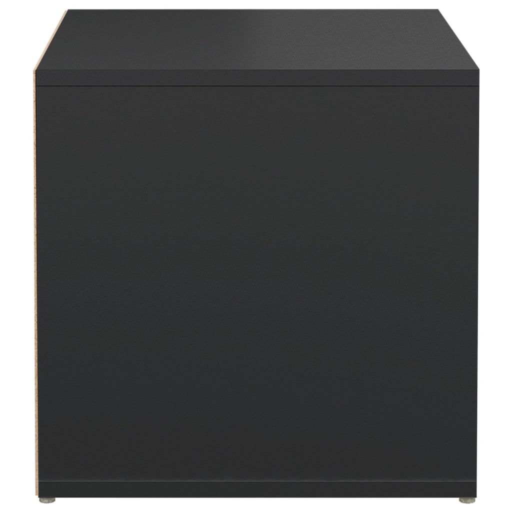 vidaXL Box Drawer Black 40.5x40x40 cm Engineered Wood