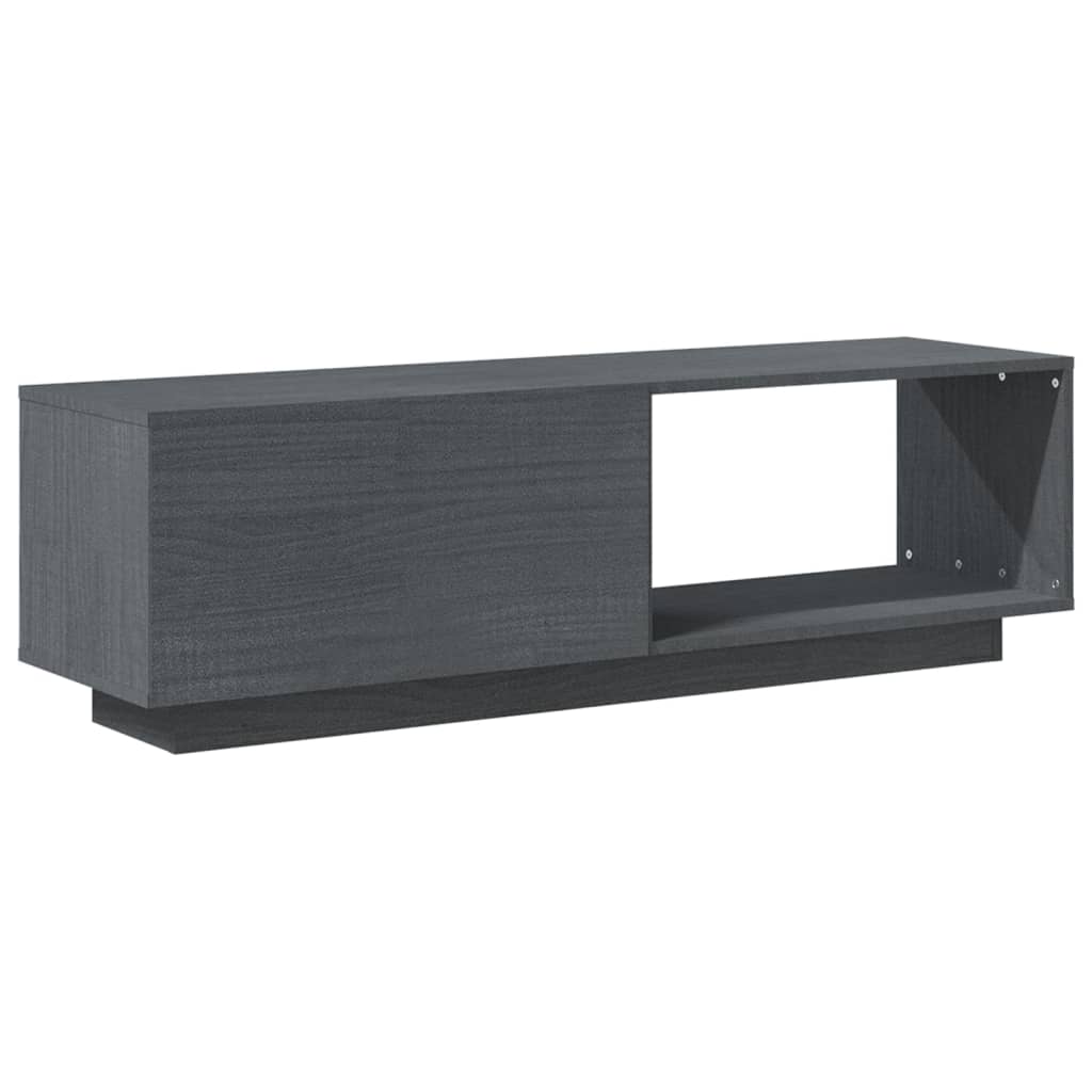 vidaXL TV Cabinet Grey 110x30x33.5 cm Solid Pinewood