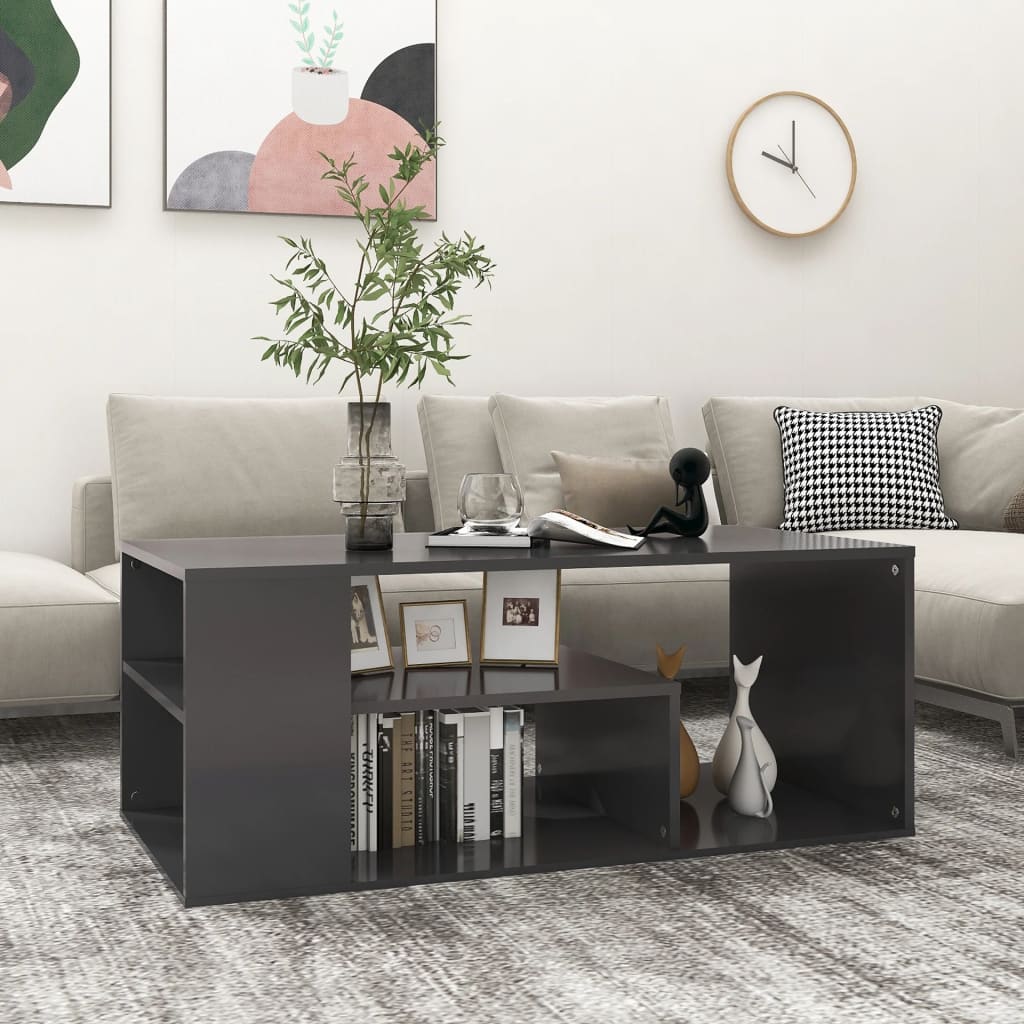 vidaXL Coffee Table Grey 100x50x40 cm Engineered Wood
