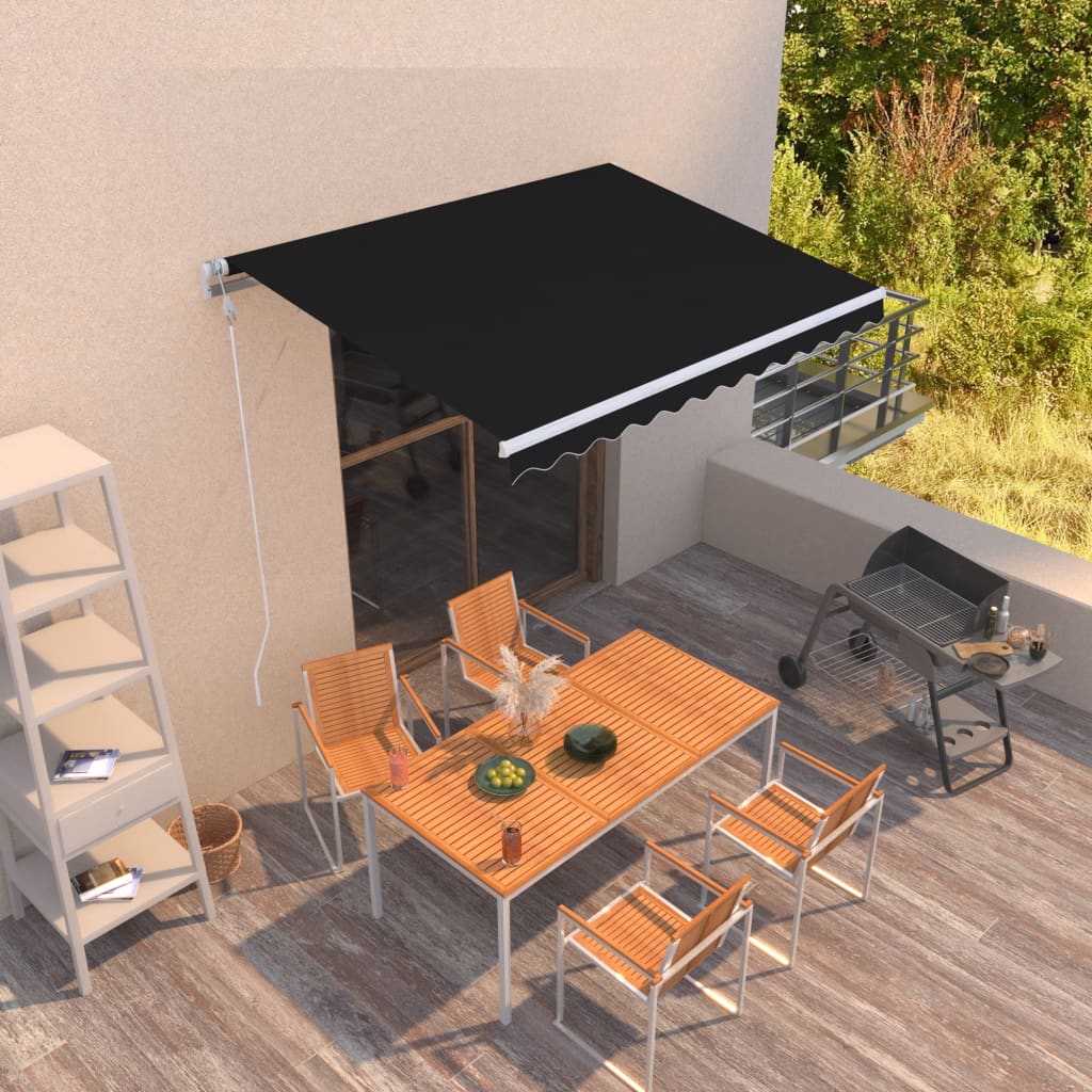vidaXL Automatic Retractable Awning 350x250 cm Anthracite