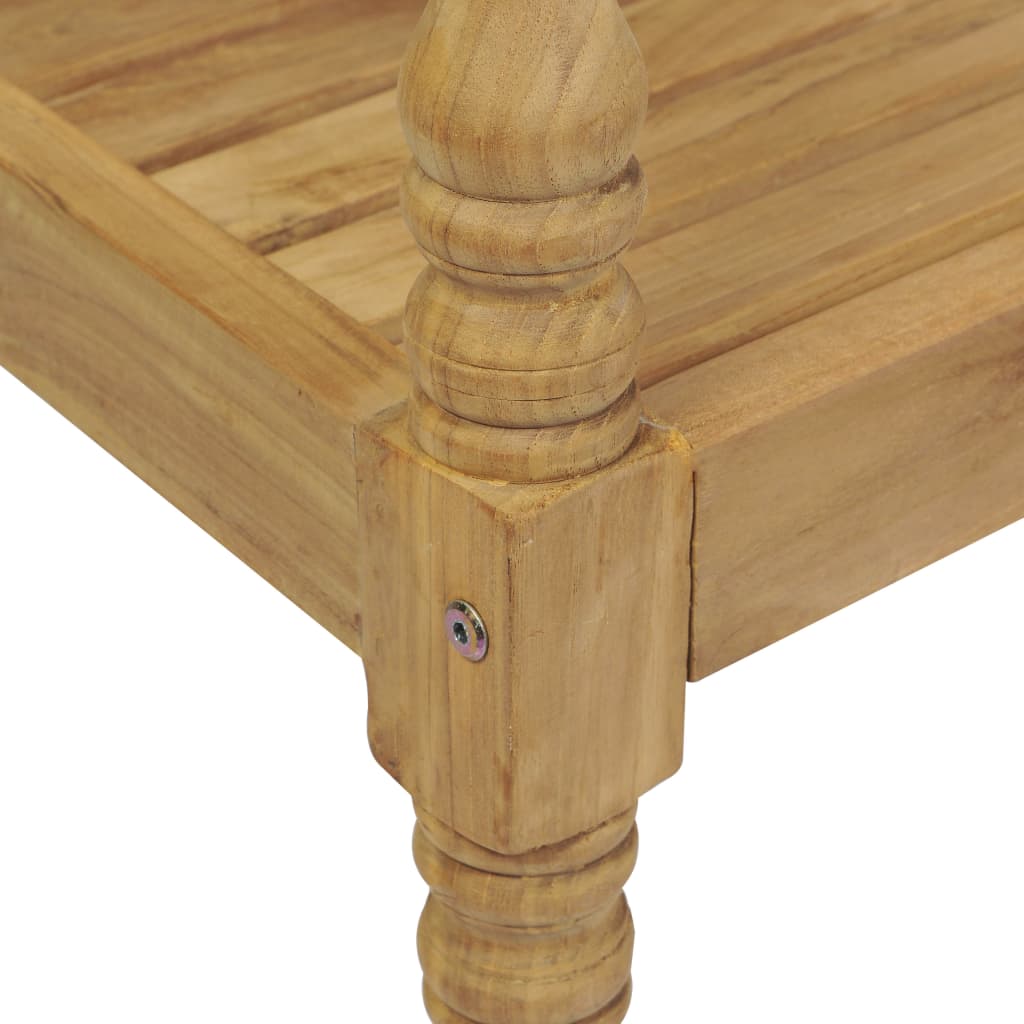 vidaXL Batavia Bench with Cream Cushion 150 cm Solid Teak Wood