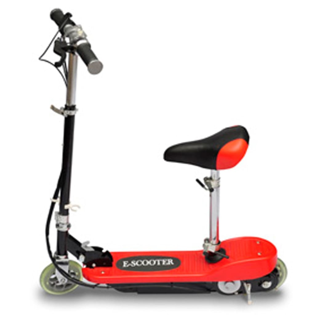 vidaXL Electric Scooter with Seat 120 W Red