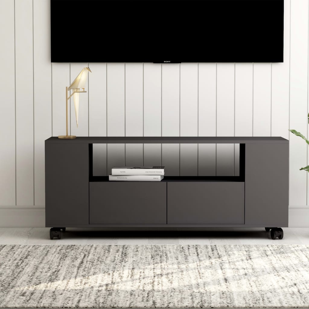 vidaXL TV Cabinet Grey 120x35x48 cm Engineered Wood