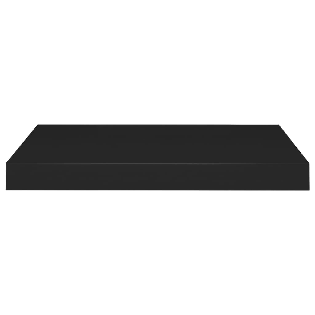 vidaXL Floating Wall Shelf Black 50x23x3.8 cm MDF