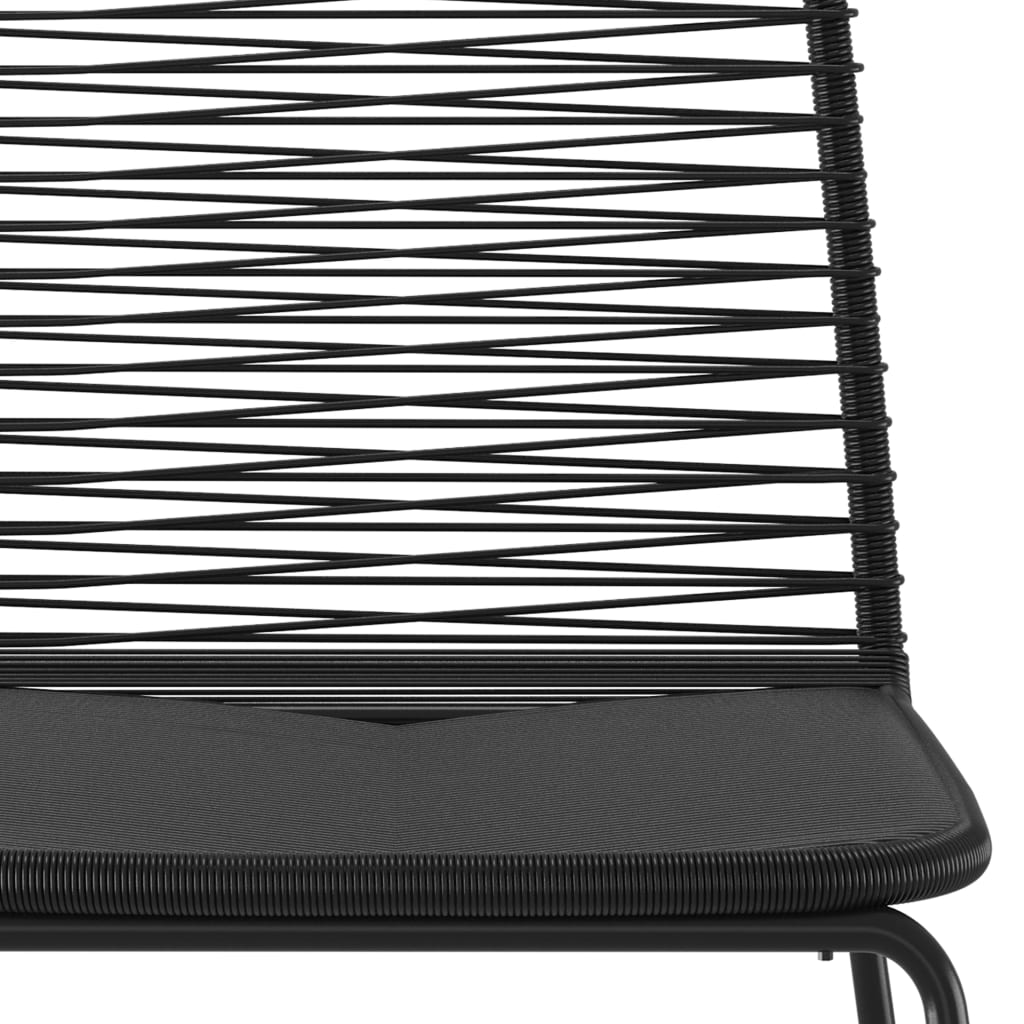 vidaXL Outdoor Chairs 4 pcs Poly Rattan Black