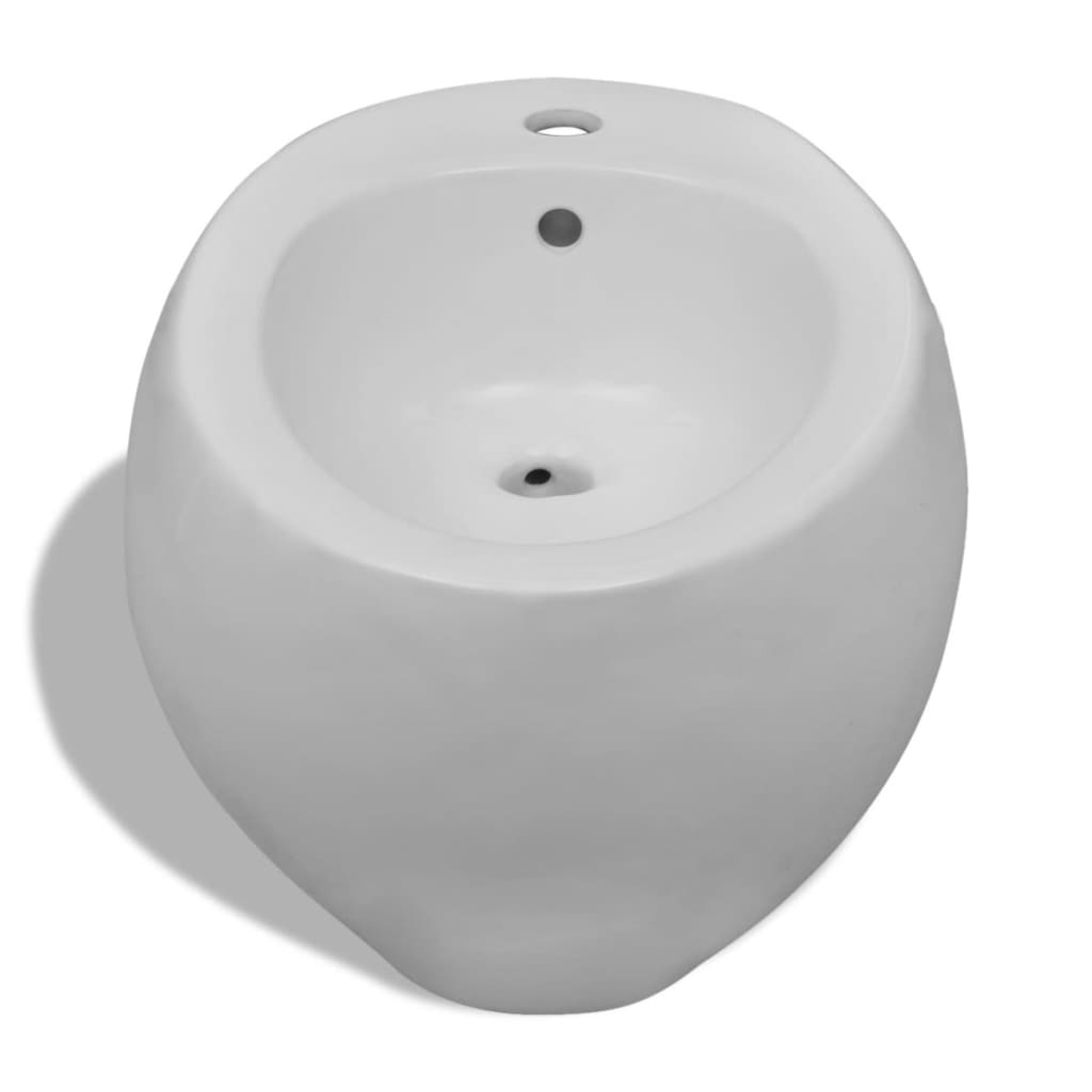 vidaXL Wall Hung Toilet & Bidet Set White Ceramic