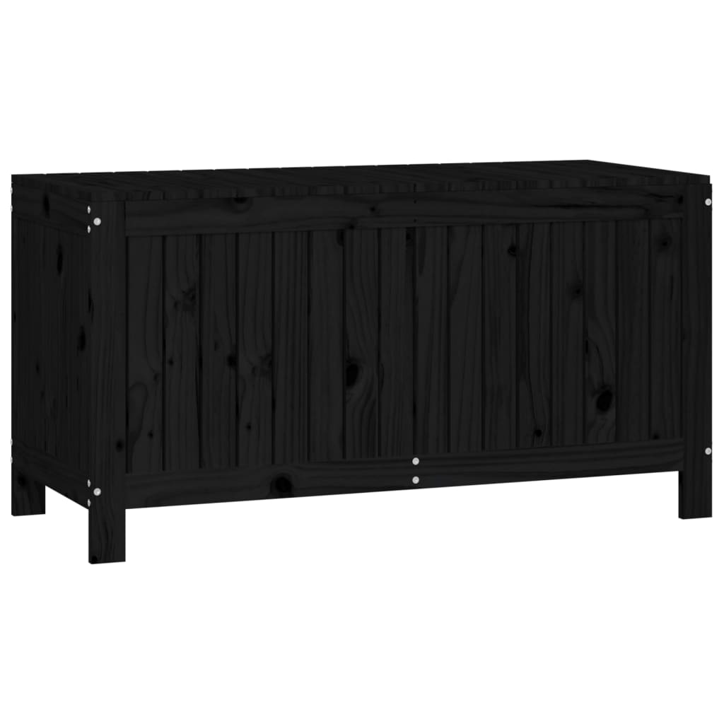 vidaXL Garden Storage Box Black 115x49x60 cm Solid Wood Pine