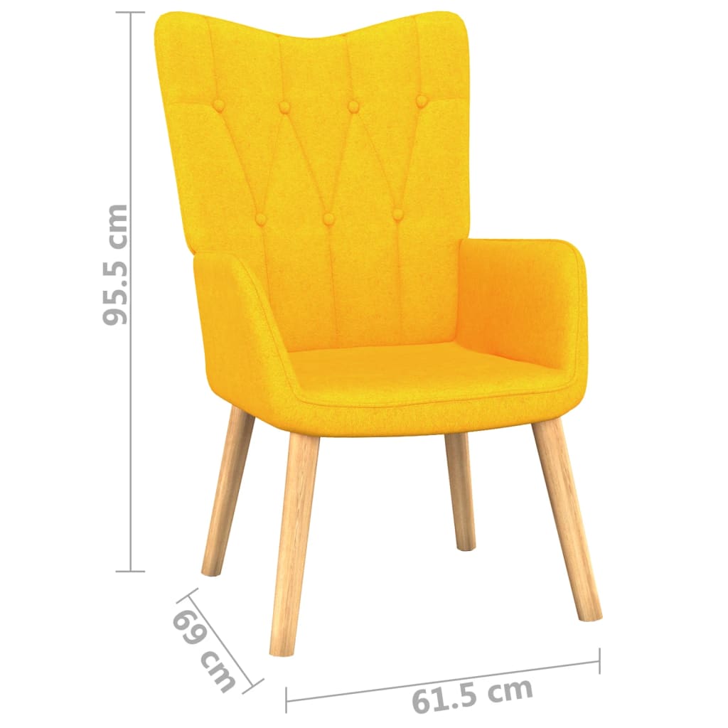 vidaXL Relaxing Chair Mustard Yellow Fabric