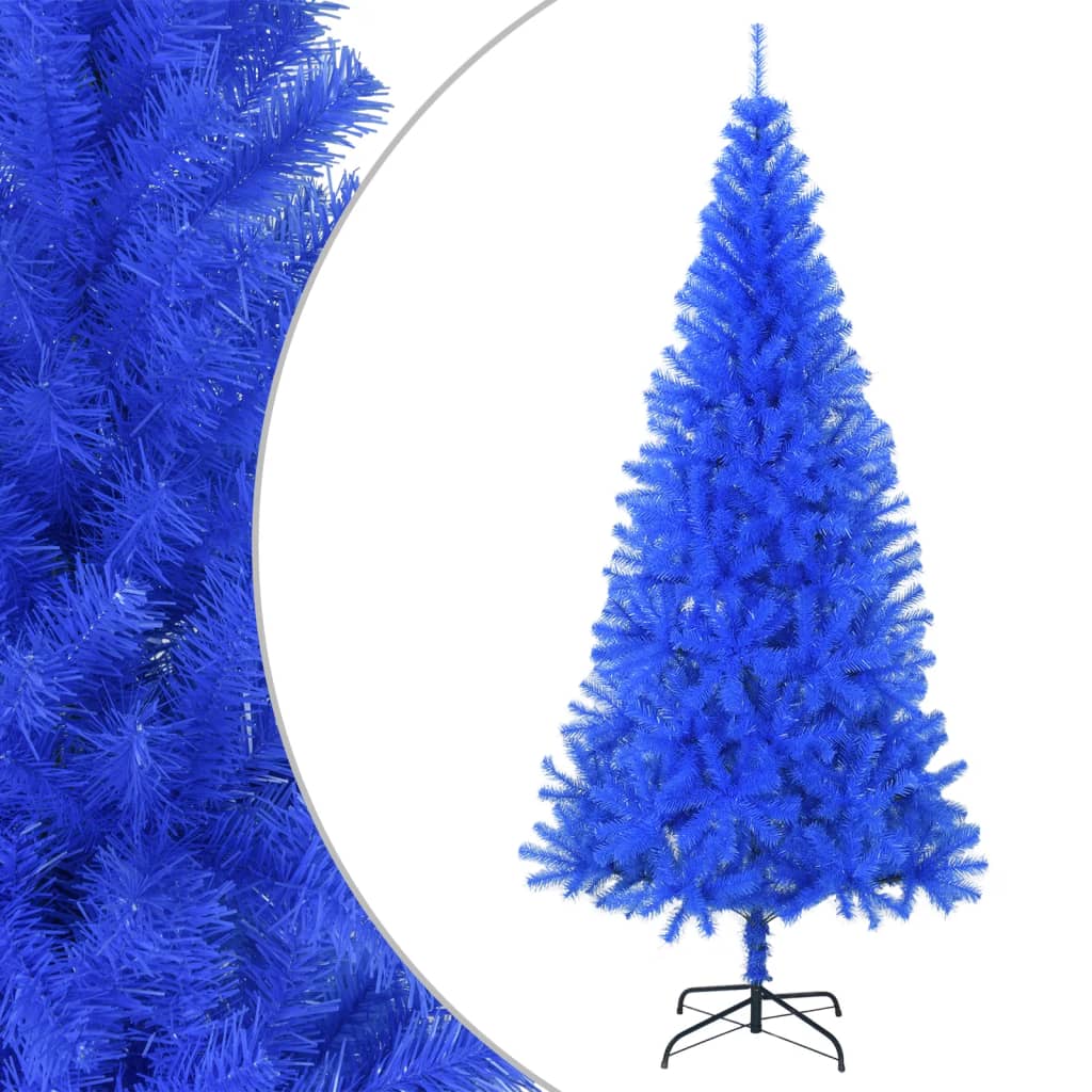 vidaXL Artificial Christmas Tree with Stand Blue 210 cm PVC