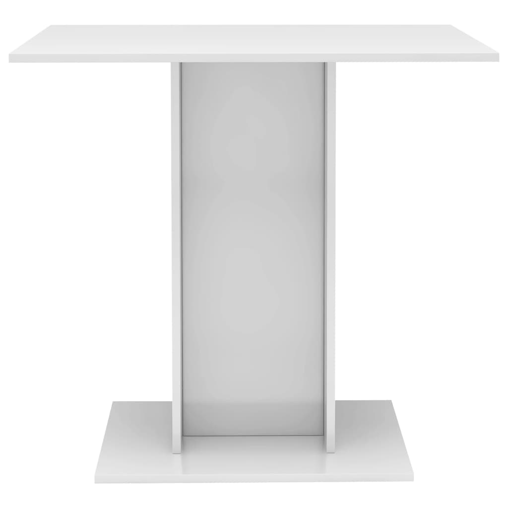 vidaXL Dining Table High Gloss White 80x80x75 cm Engineered Wood