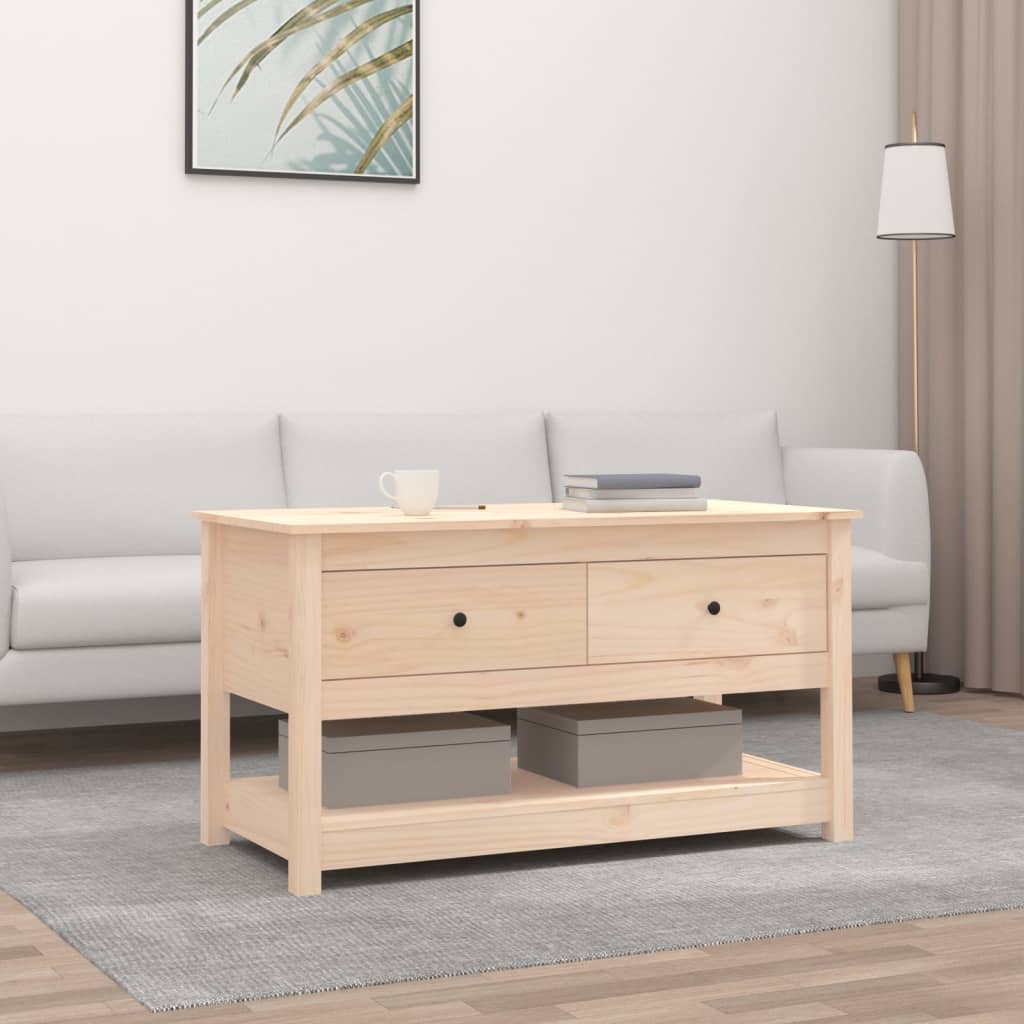 vidaXL Coffee Table 102x49x55 cm Solid Wood Pine