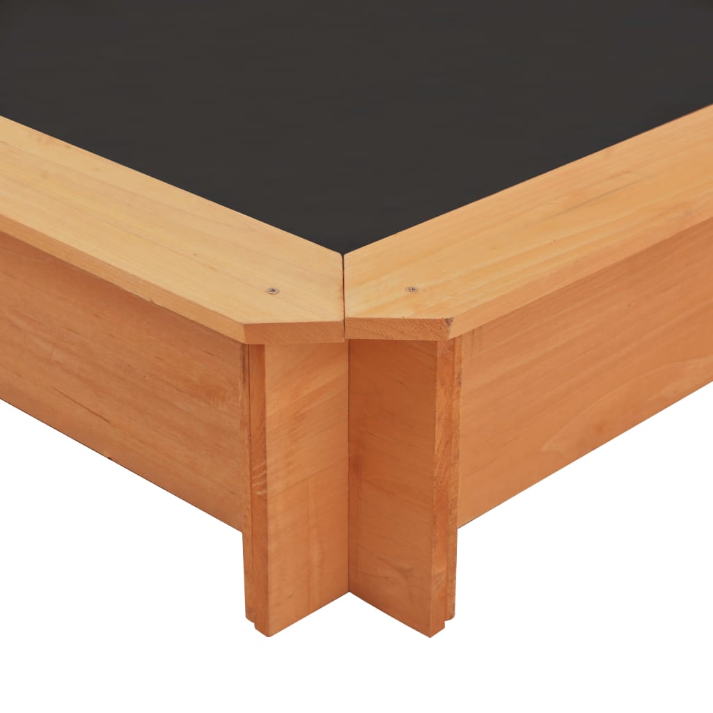 vidaXL Sandbox with Adjustable Roof Fir Wood Blue UV50