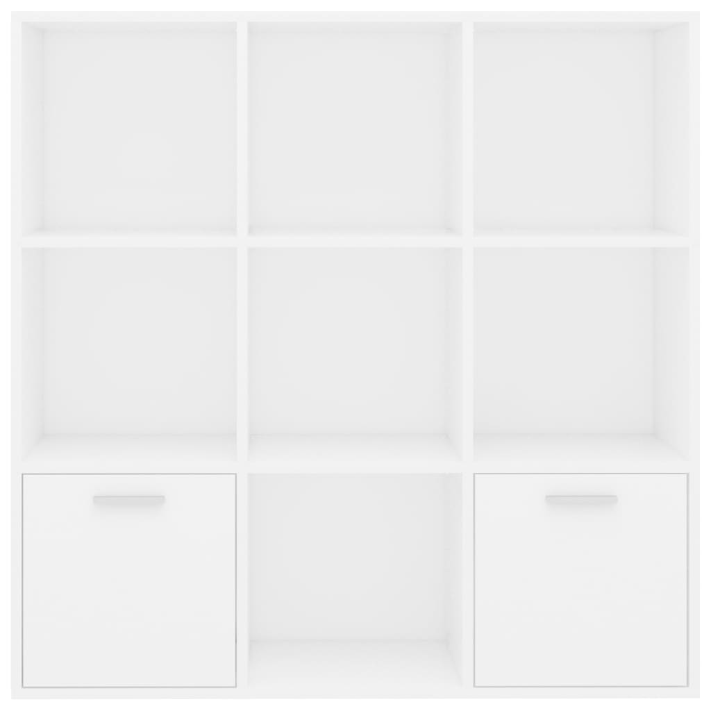 vidaXL Book Cabinet White 98x30x98 cm Engineered Wood