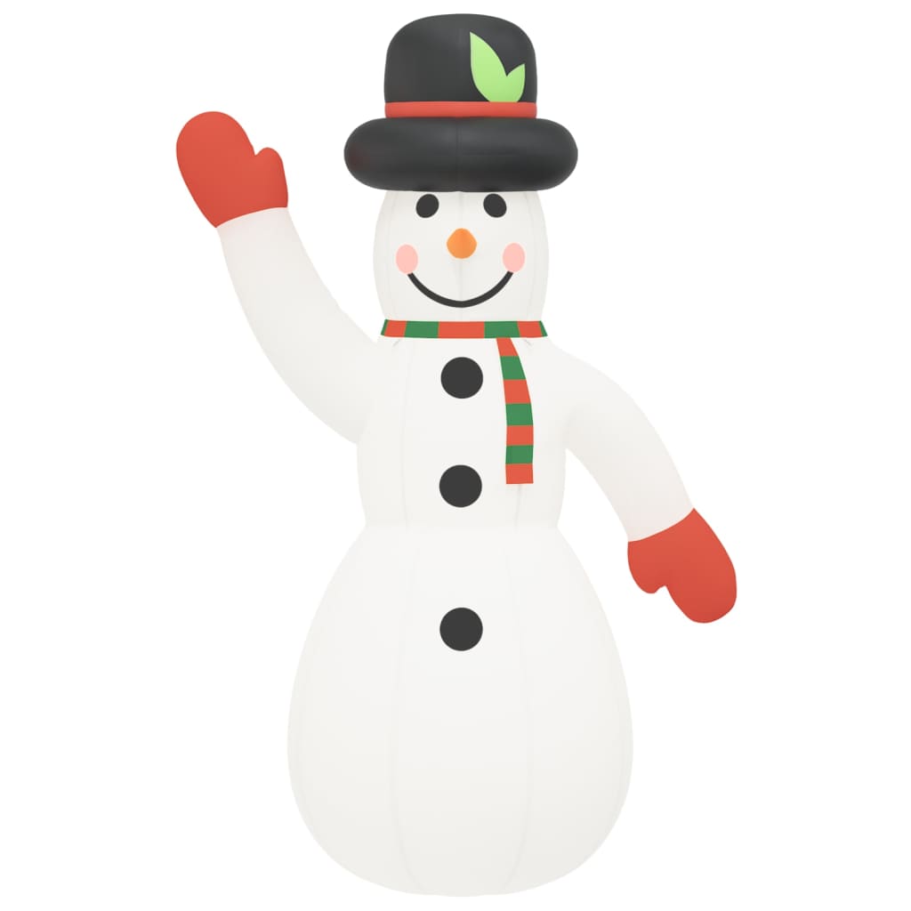 vidaXL Christmas Inflatable Snowman with LEDs 370 cm