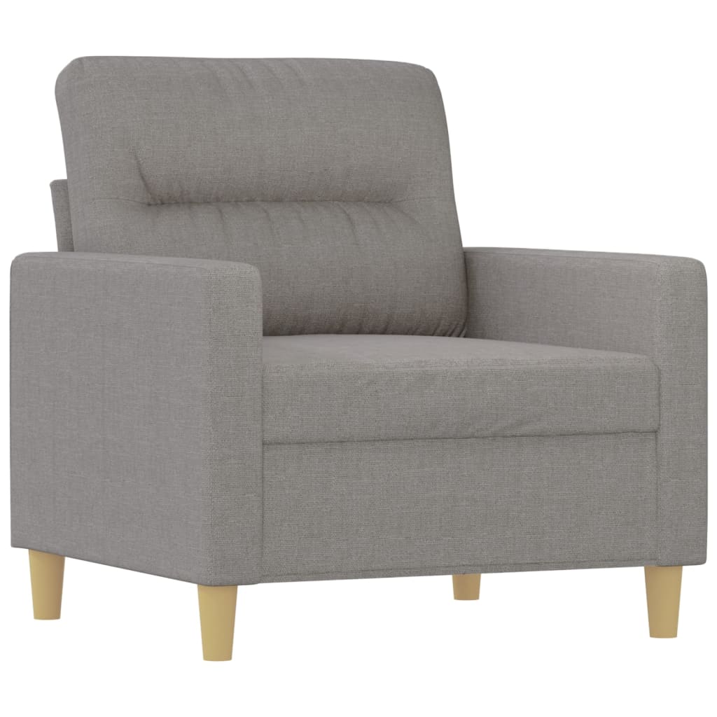 vidaXL 4 Piece Sofa Set with Throw Pillows and Cushions Light Grey Fabric