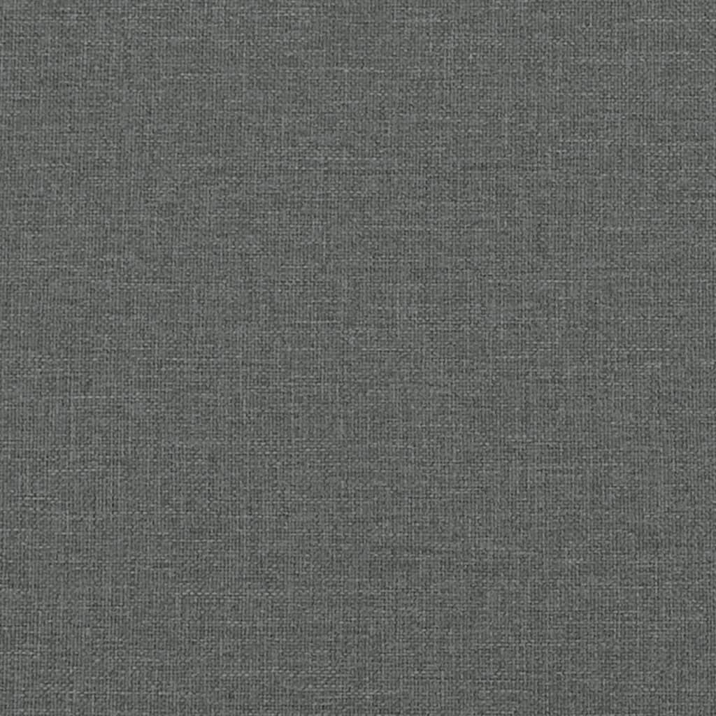 vidaXL Bed Frame with LED Light Dark Grey 152x203 cm Fabric