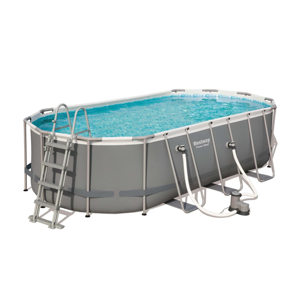 Bestway Power Steel Swimming Pool Set Oval 549x274x122cm