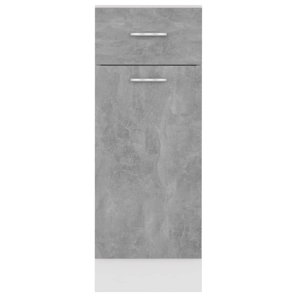 vidaXL Drawer Bottom Cabinet Concrete Grey 30x46x81.5 cm Engineered Wood