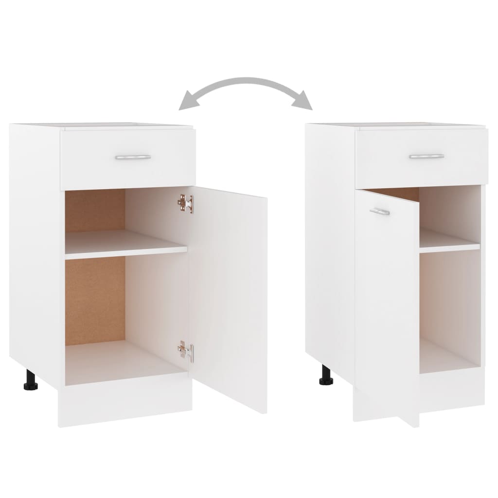 vidaXL Drawer Bottom Cabinet White 40x46x81.5 cm Engineered Wood