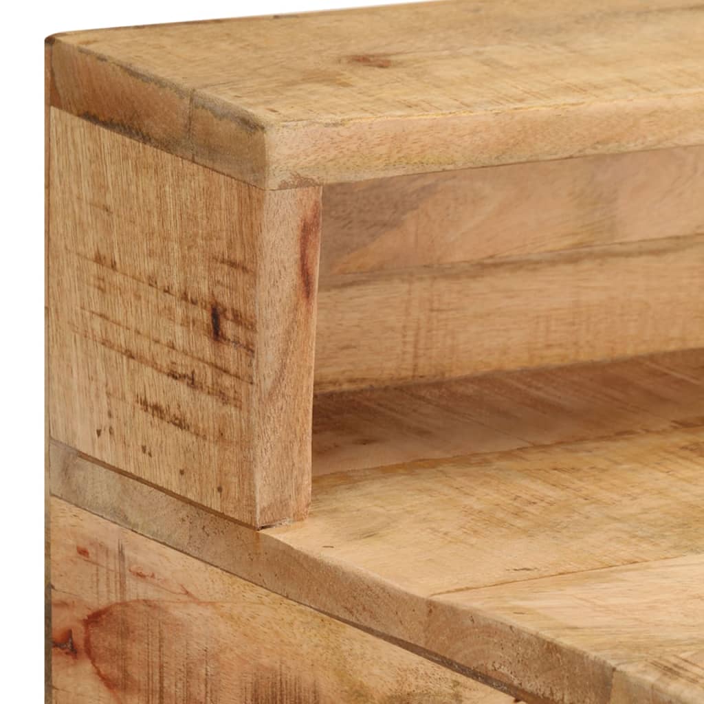 vidaXL Desk 100x45x90 cm Solid Rough Mango Wood