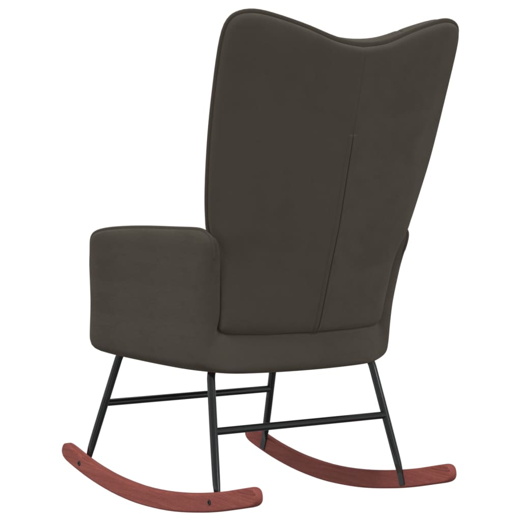 vidaXL Rocking Chair Dark Grey Velvet