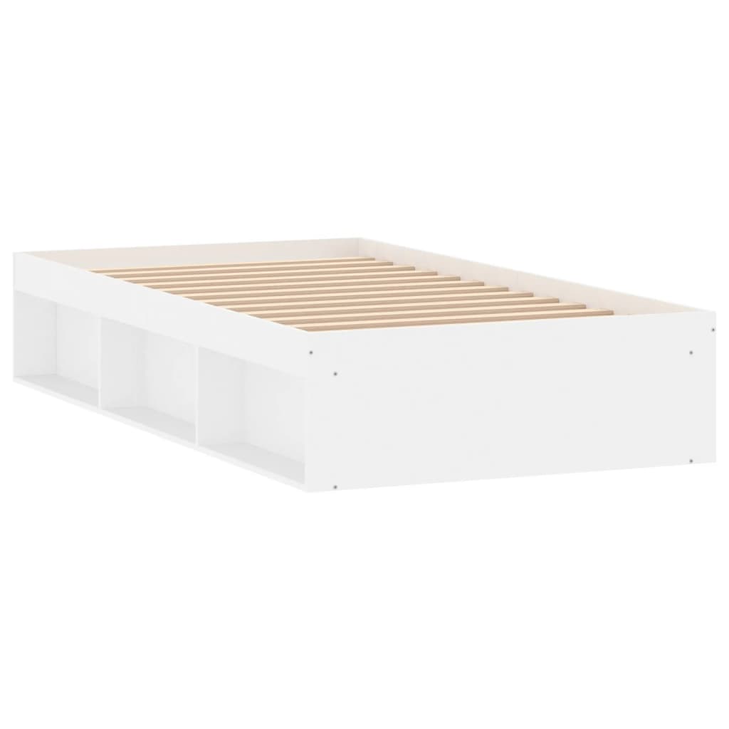 vidaXL Bed Frame White 90x190 cm Single