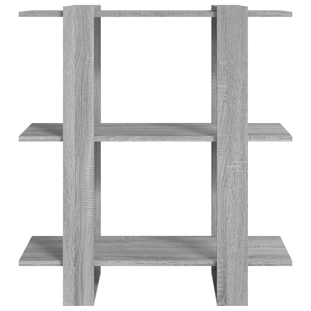 vidaXL Book Cabinet/Room Divider Grey Sonoma 80x30x87 cm