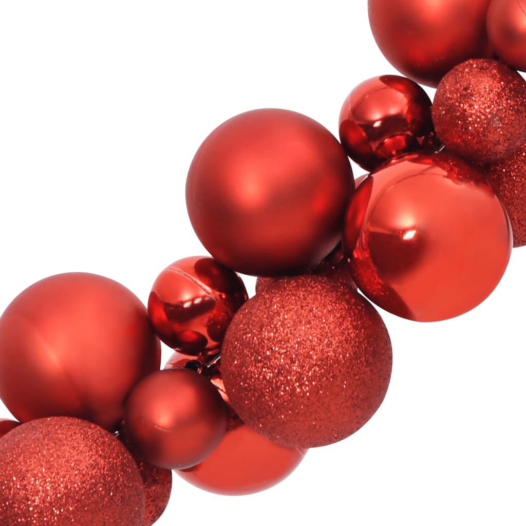 vidaXL Christmas Balls Garland Red 175 cm Polystyrene