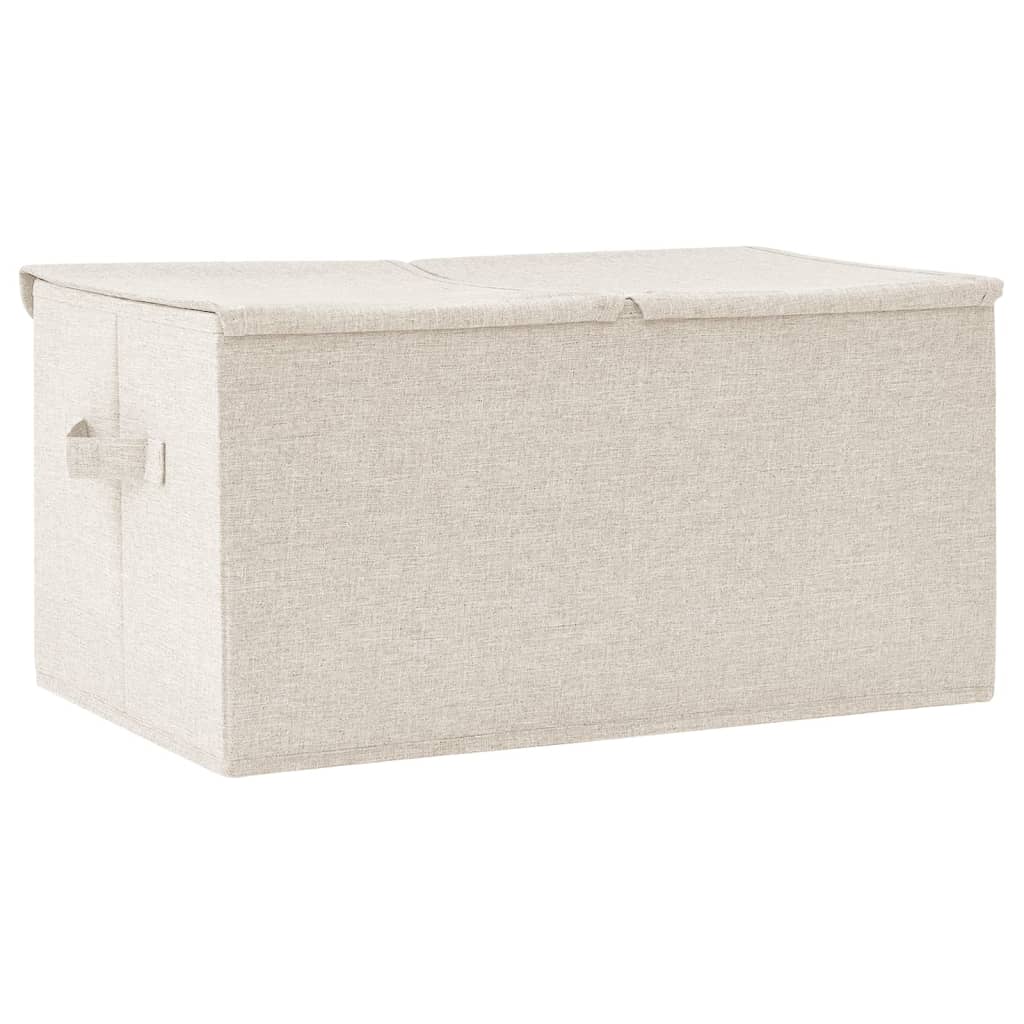 vidaXL Storage Box Fabric 50x30x25 cm Cream