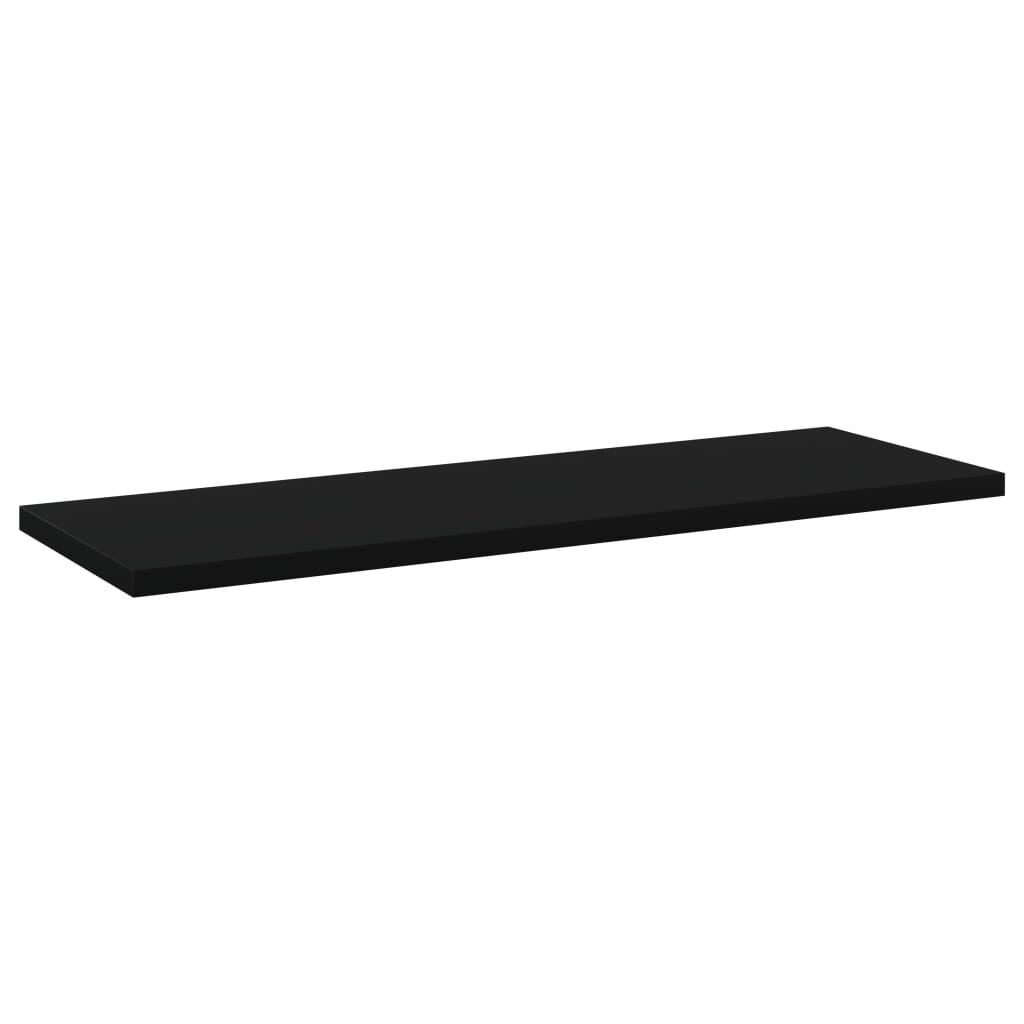 vidaXL Bookshelf Boards 4 pcs Black 60x20x1.5 cm Engineered Wood