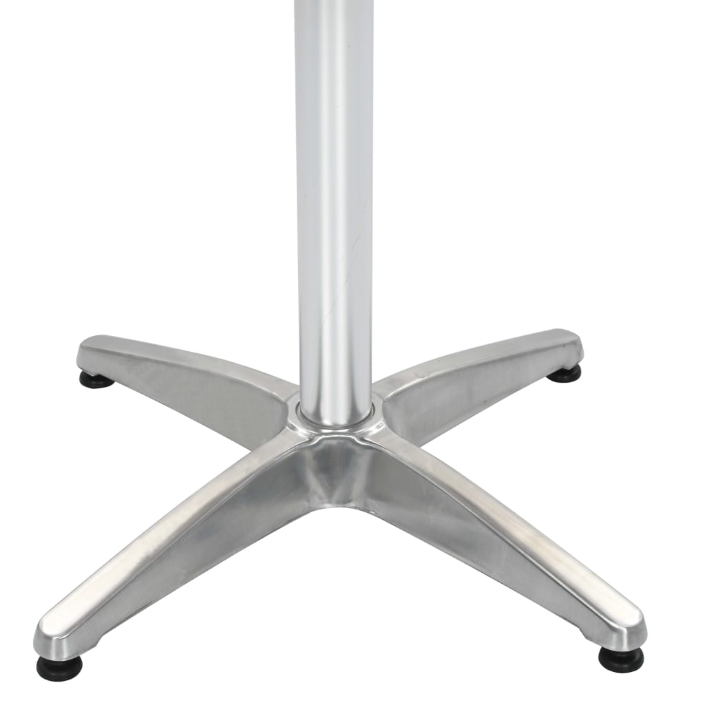 vidaXL Garden Table Silver 60x60x70 cm Aluminium and WPC