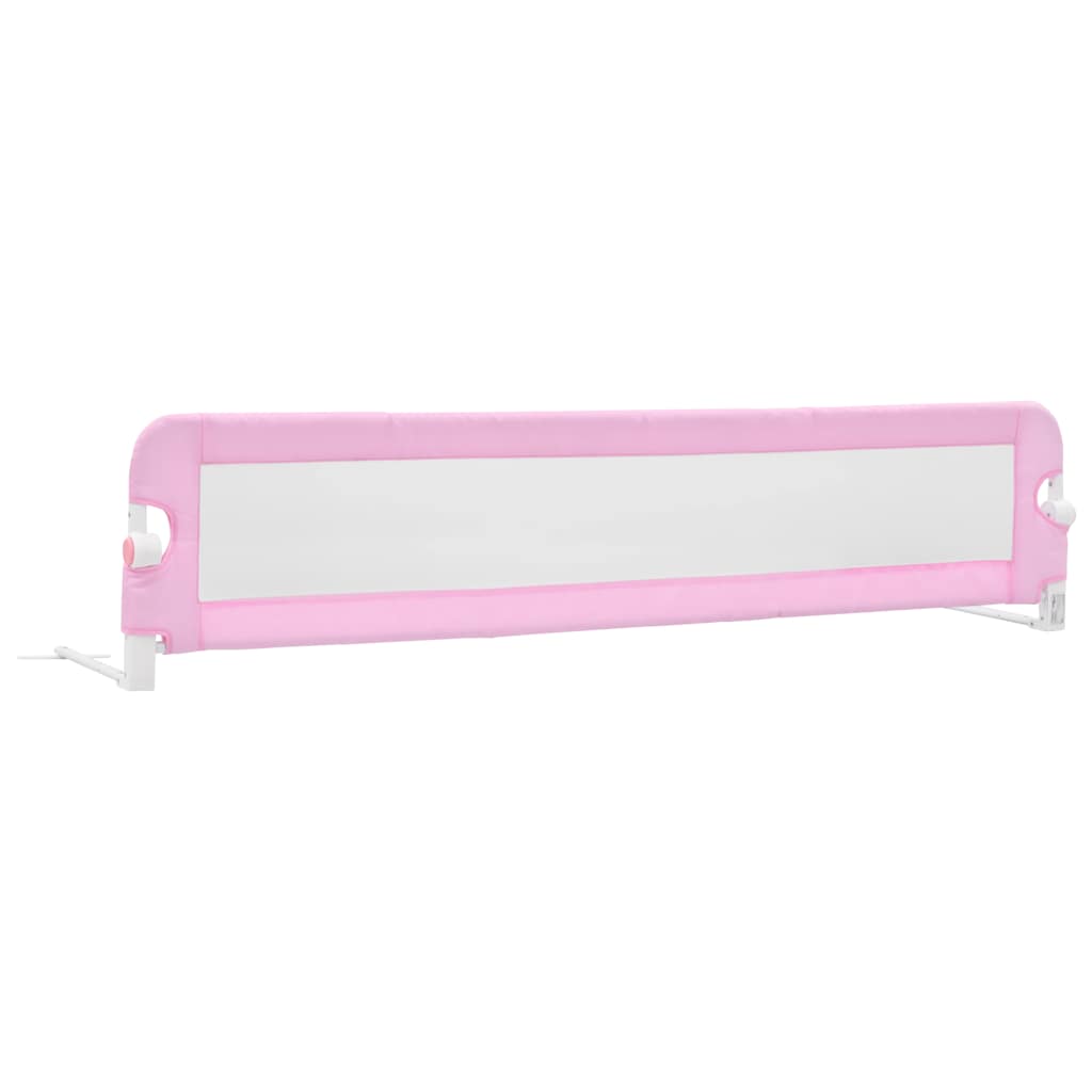 vidaXL Toddler Safety Bed Rail Pink 180x42 cm Polyester
