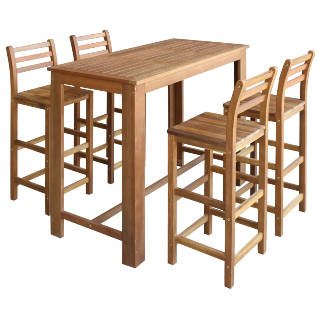 vidaXL Bar Table and Chair Set 5 Pieces 