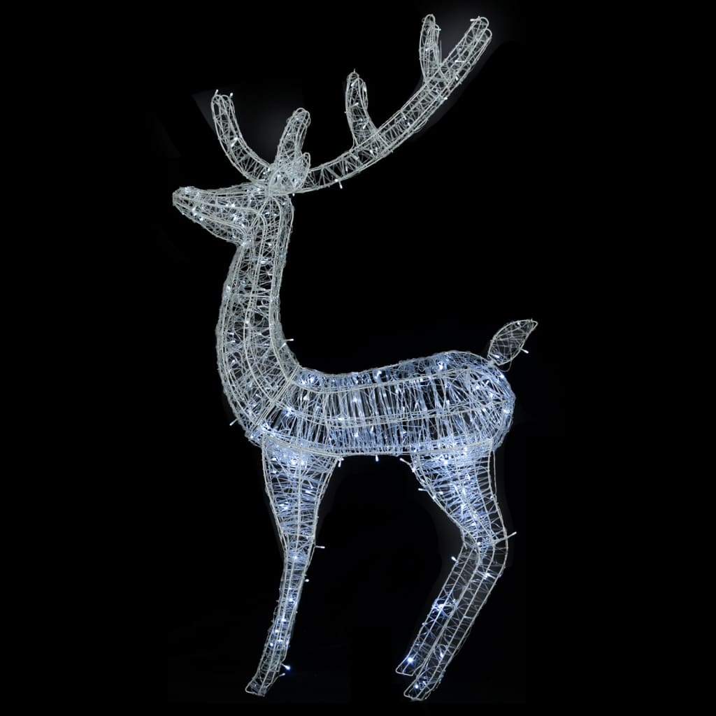 vidaXL XXL Acrylic Christmas Reindeer 250 LED 180 cm Cold white