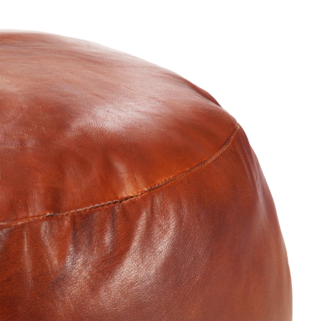 vidaXL Pouffe Tan 60x30 cm Genuine Goat Leather