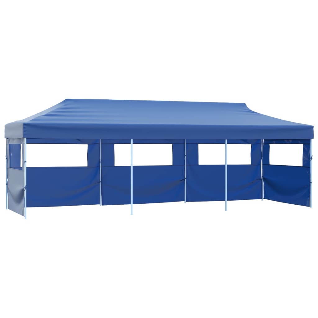vidaXL Folding Pop-up Party Tent with 5 Sidewalls 3x9 m Blue