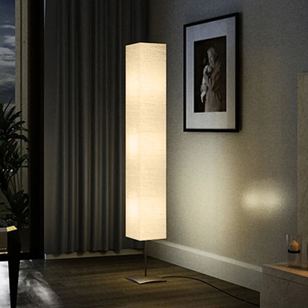 vidaXL Floor Lamp with Steel Stand 170 cm Beige