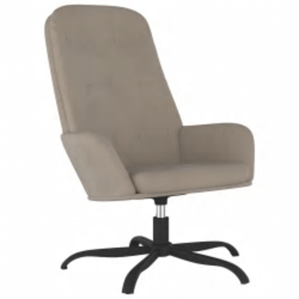 vidaXL Relaxing Chair with Footstool Light Grey Velvet