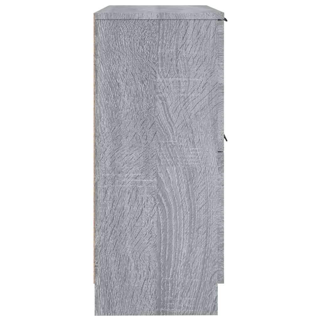 vidaXL Sideboards 2 pcs Grey Sonoma 30x30x70 cm Engineered Wood