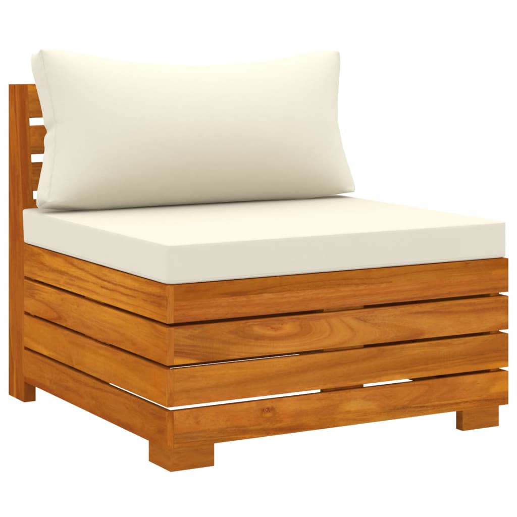 vidaXL 8 Piece Garden Lounge Set with Cushions Solid Acacia Wood