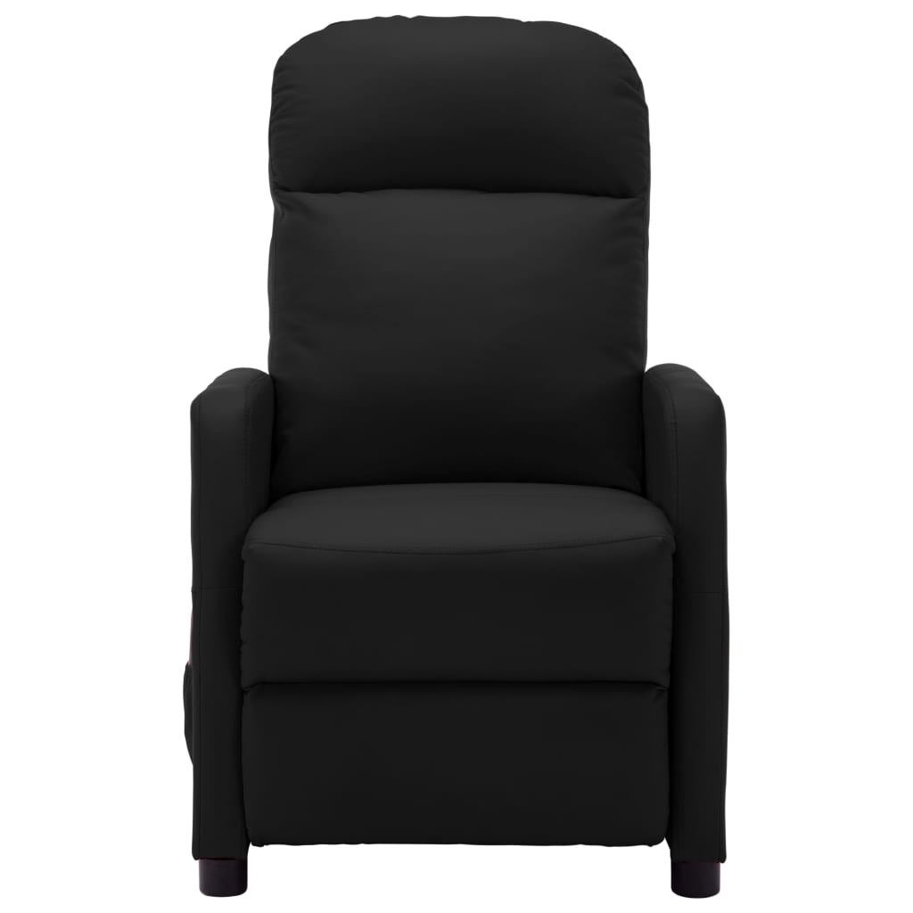 vidaXL Electric Massage Reclining Chair Black Faux Leather