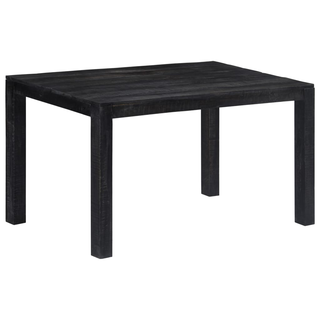 vidaXL Dining Table Black 140x80x76 cm Solid Mango Wood