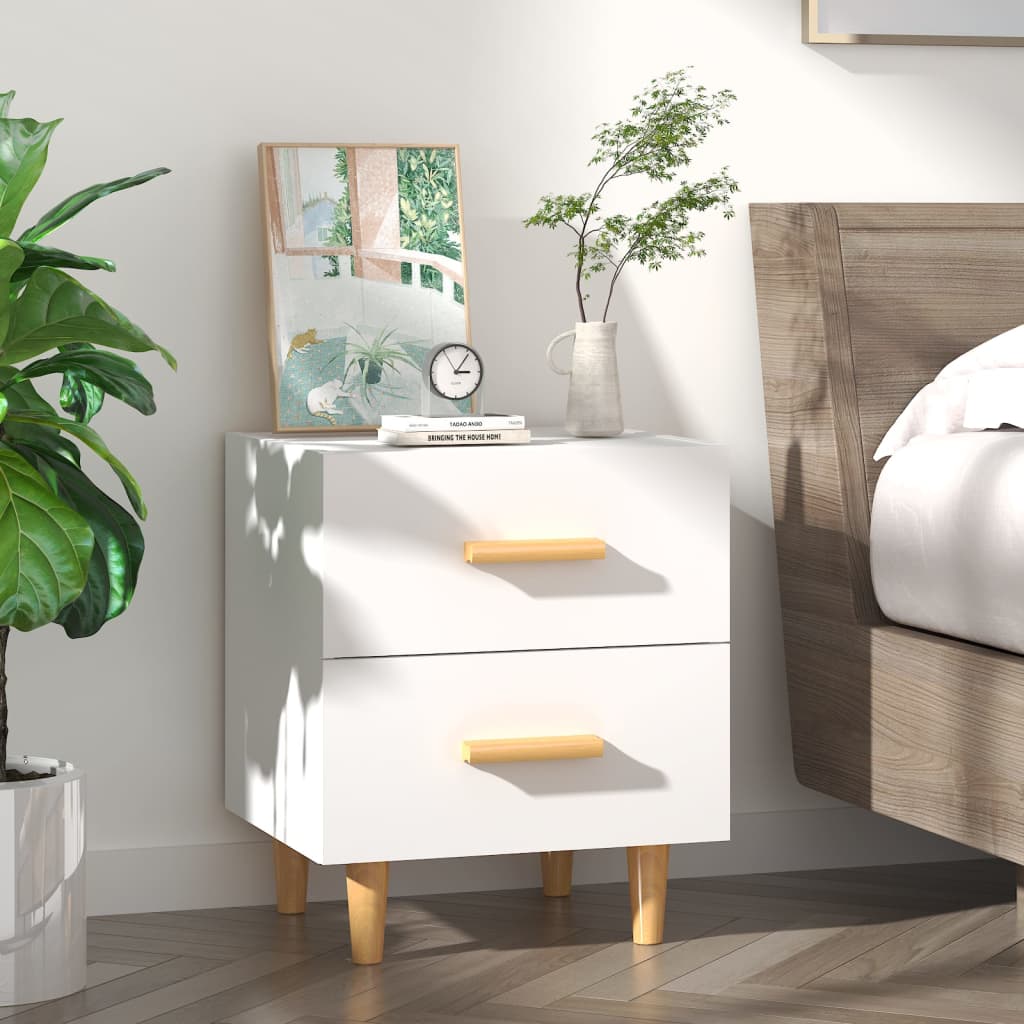 vidaXL Bed Cabinet White 40x35x47.5 cm