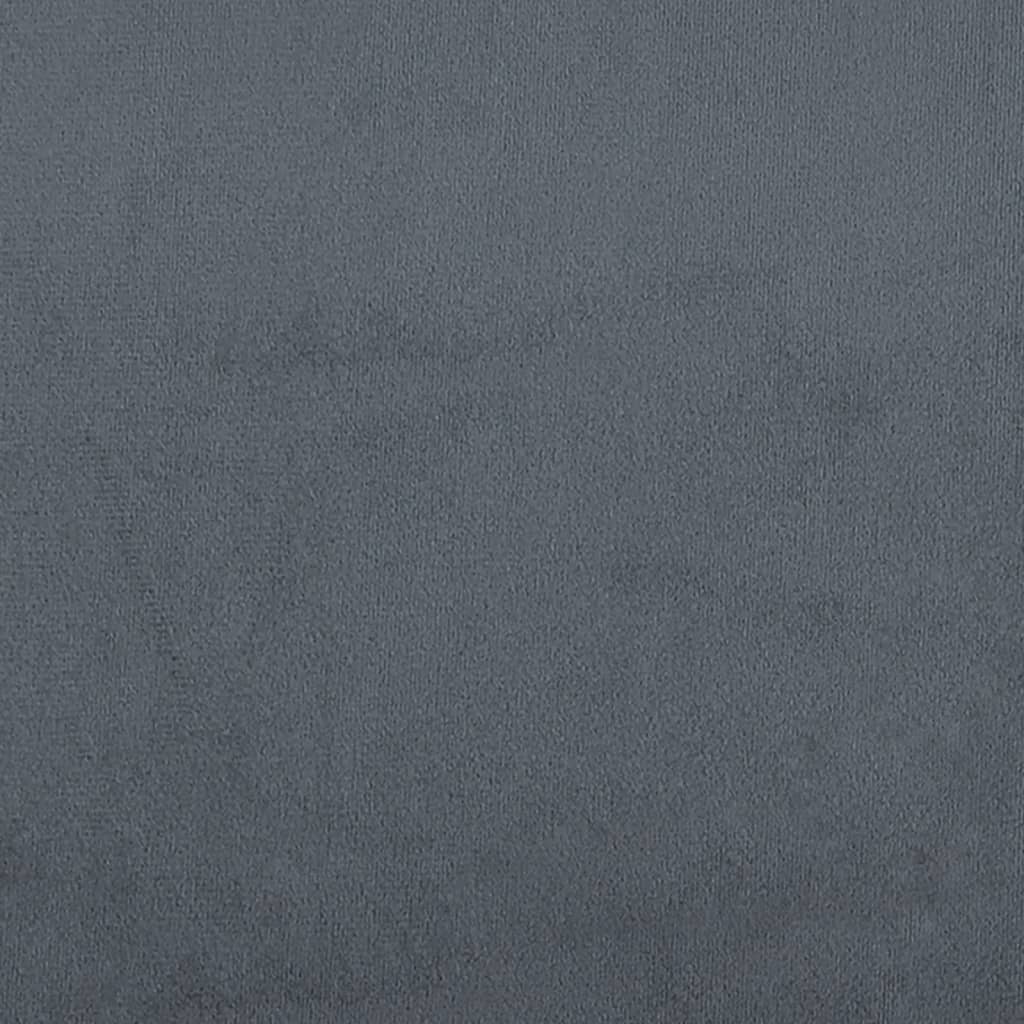vidaXL Bed Frame with Headboard Dark Grey 107x203 cm Velvet