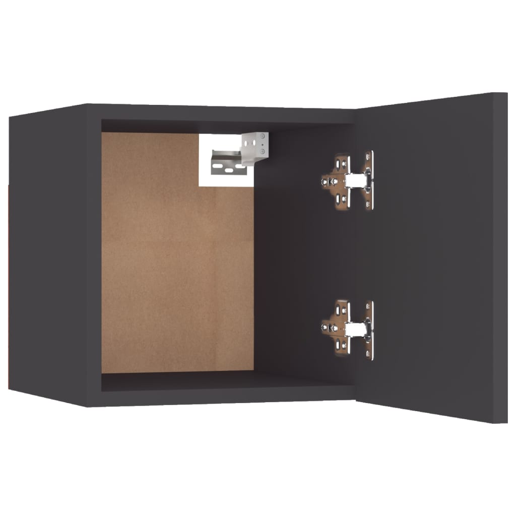 vidaXL Bedside Cabinets 2 pcs Grey 30.5x30x30 cm Engineered Wood