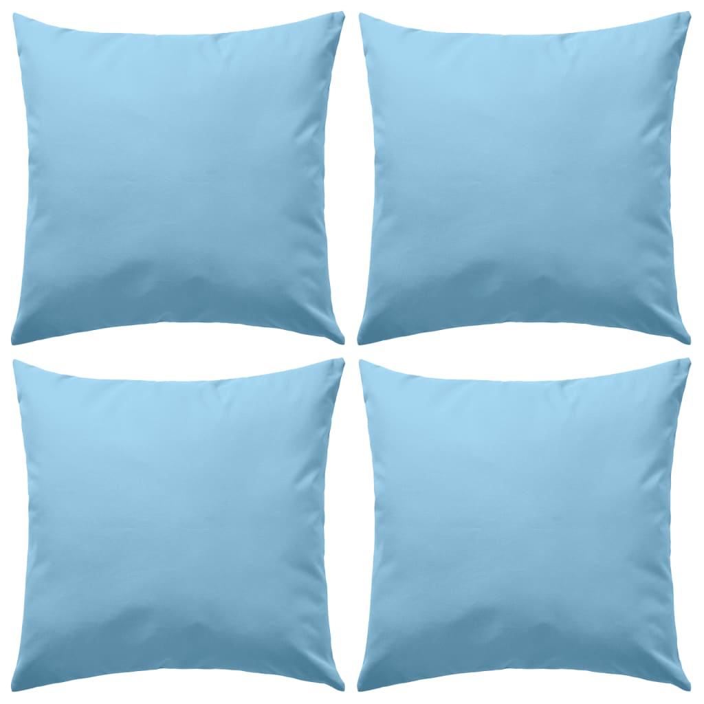 vidaXL Outdoor Pillows 4 pcs 45x45 cm Light Blue