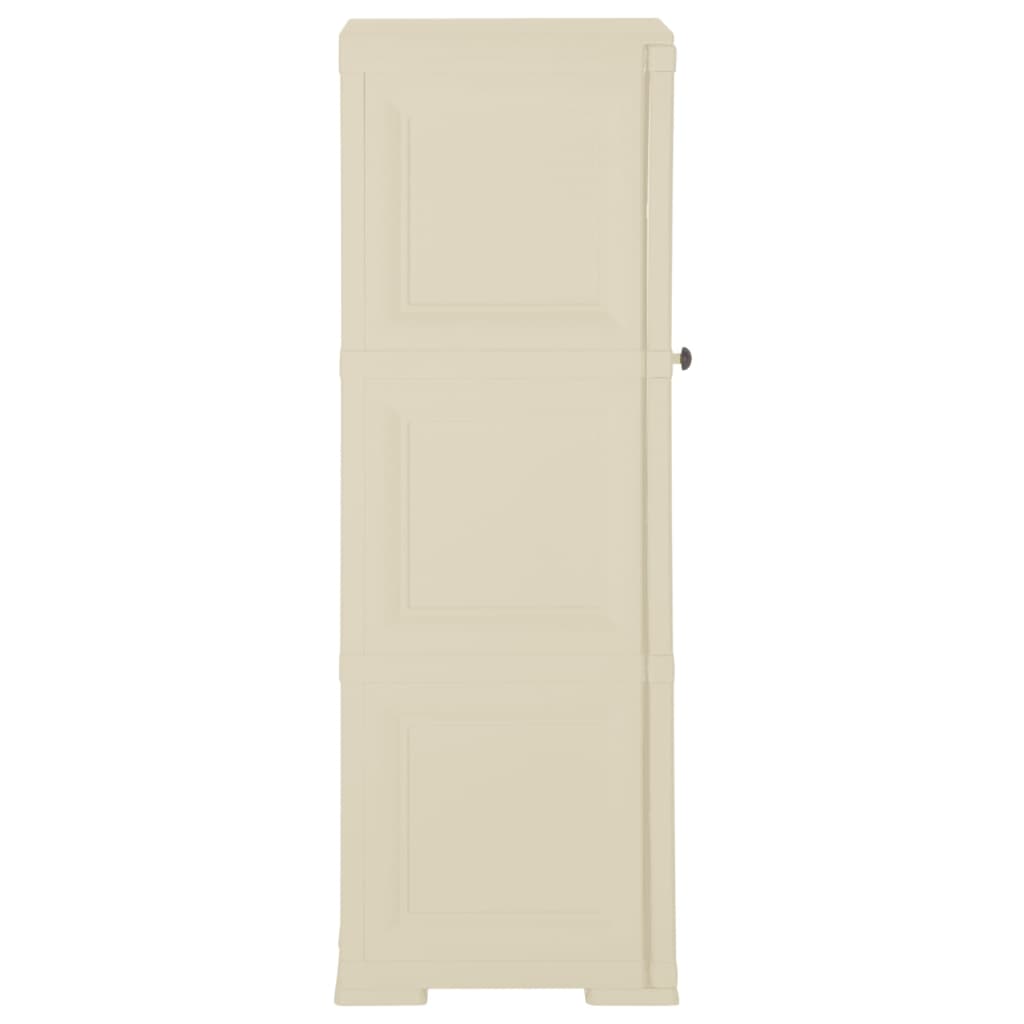 vidaXL Plastic Cabinet 40x43x125 cm Wood Design Angora White